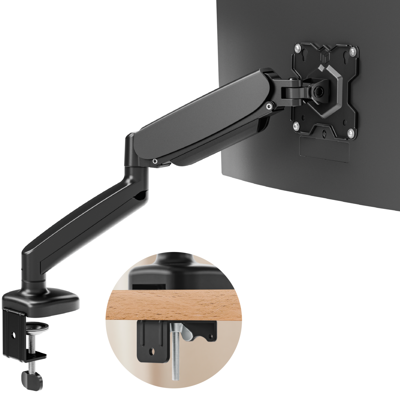 Кронштейн с газлифтом ONKRON G50 черный